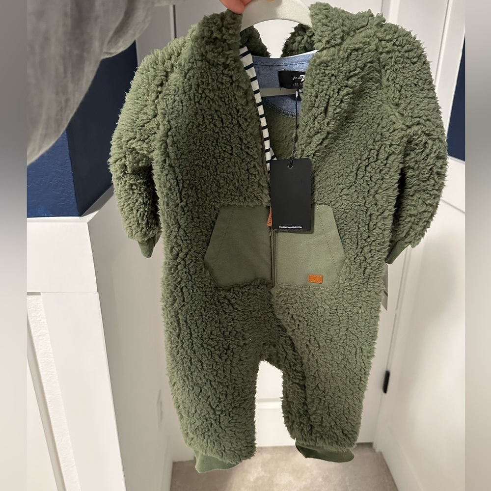 7 for All Man Kind baby Sherpa onesie